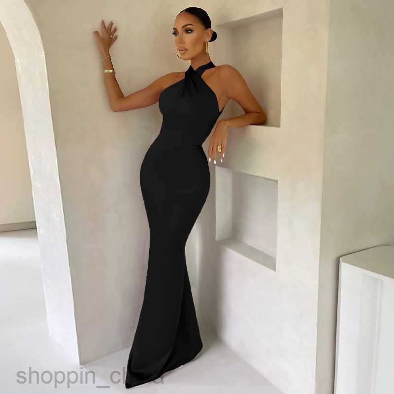 Basic Casual Women Dresses Summer New Sexy Solid Color Slim Sleeveless Backless Dress for Women