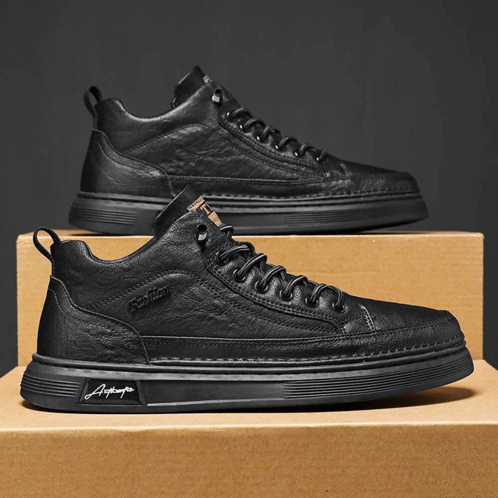 Trending Men's Sports Running Shoes Fashion Casual Sneakers with PU Leather Trainers for Walking Style