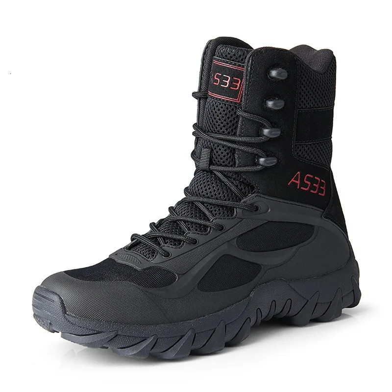 Men Tooling Shoes Fashion Military Leather Boots Special Force Tactical Desert Combat Mens Boots Outdoor Shoes Ankle Boots 240612
