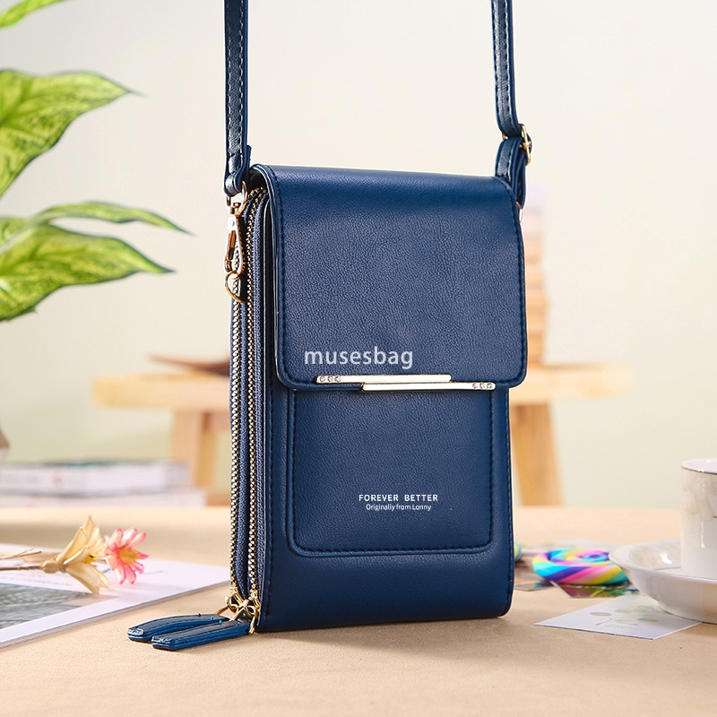 Designer Women's High Quality Touch Screen Phone Bag Small Crossbody Cute Carrying Phone Bag Vintage Fashion Key Change Bag Vertical Style