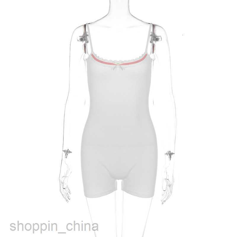 Women's Jumpsuits Rompers New women's dress solid color slim girl style chest collage butterfly dew back suspender Jumpsuit women