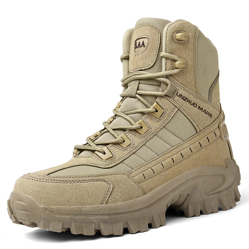 Mens Desert Combat Boots Outdoor Nonslip Tactical Hiking Ankle Hunting Shoes Work Safty Men Botines Zapatos 240612