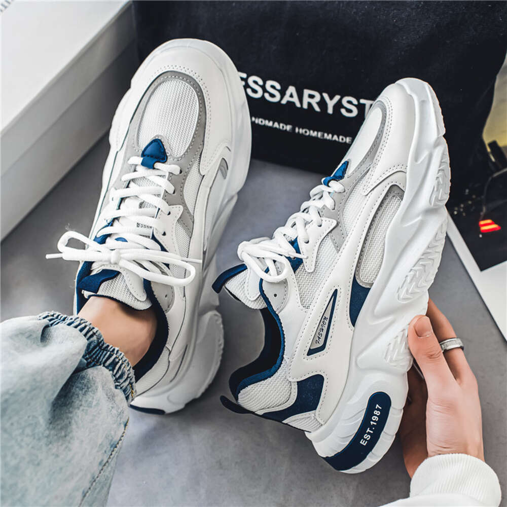 Men's Trendy New Breathable Mesh Casual Running Versatile Thick Soled Sports Chunky Shoes