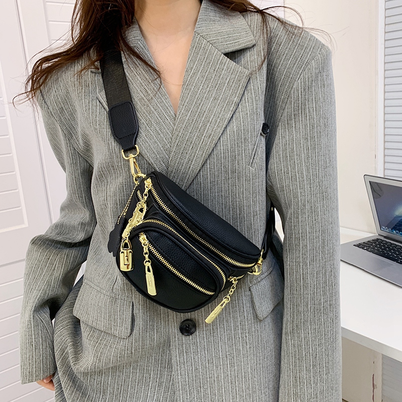 Multi-pocket Female Belt Bag Fashion Leather Fanny pack And Purse Designer Shoulder Crossbody Chest Bags Luxury Ladies Waist Bag