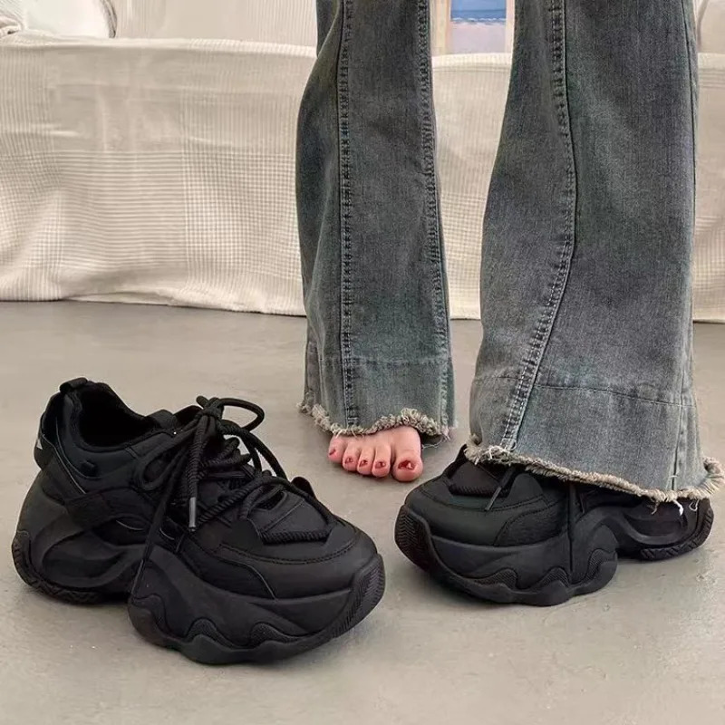 Shoes for Women Spring Womens Chunky Sneakers Platform Sports Shoes for Women White Thick Bottom Shoes Zapatillas Mujer 240612