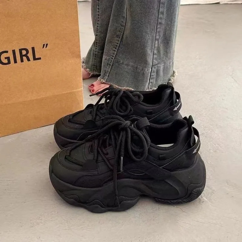 Shoes for Women Spring Womens Chunky Sneakers Platform Sports Shoes for Women White Thick Bottom Shoes Zapatillas Mujer 240612