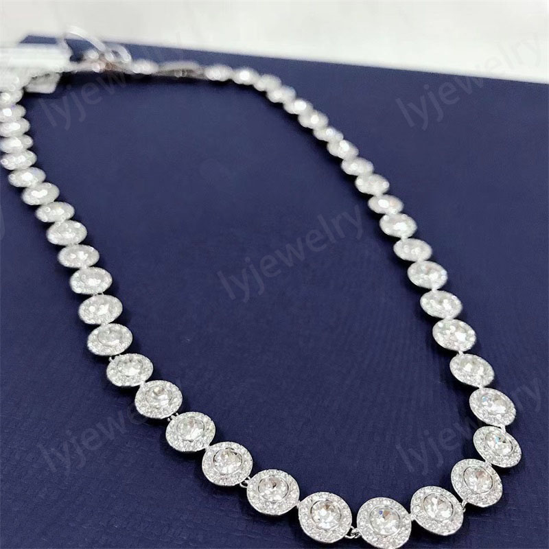 Angelic designer necklace woman choker jewelry designer bracelet AAA beads moissanite pendant luxury charm bracelets diamond necklaces plated sliver gold zl212