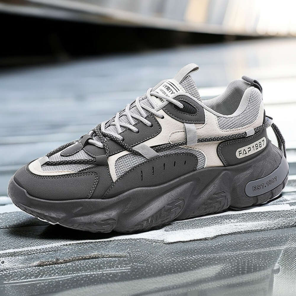 Fiess Walking Outdoor Comfortable Breathable Men's Casual Sports Chunky Shoes for Men