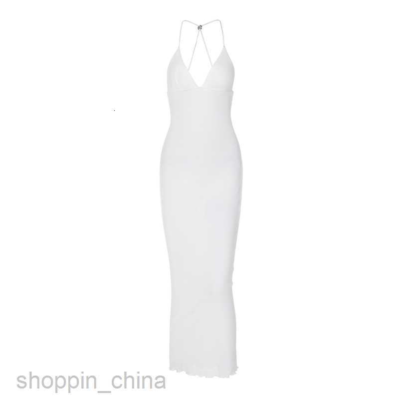 Basic Casual Women Dresses Sexy street new women's hollowed out patchwork bow tie slim fitting long double layered suspender dress