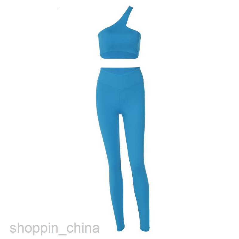 Women's Two Piece Sets Pants Wind Spring/Summer Women's Wear New Solid Color Tank Top Slim Fit Lifting Hip Long Pants Sports Yoga Set for Wo