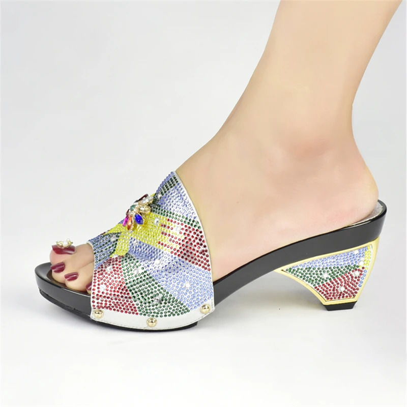 Latest Orange African Women Wedding Shoe Woman Ladies Pumps Women Shoes Fashion Party Wedding Shoes Decorated with Rhinestone 240613