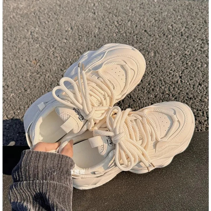 Shoes for Women Spring Womens Chunky Sneakers Platform Sports Shoes for Women White Thick Bottom Shoes Zapatillas Mujer 240612