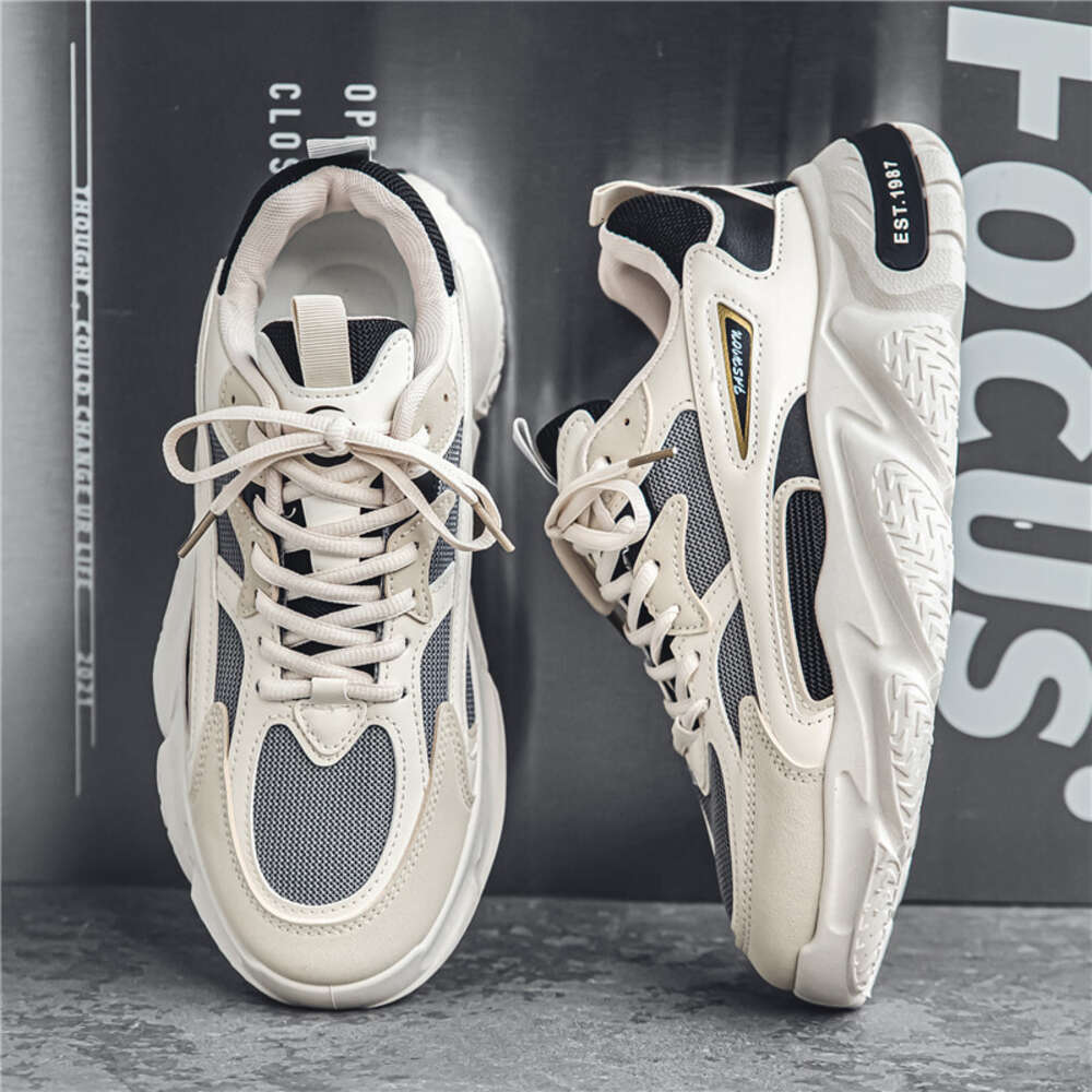 Men's Trendy New Breathable Mesh Casual Running Versatile Thick Soled Sports Chunky Shoes