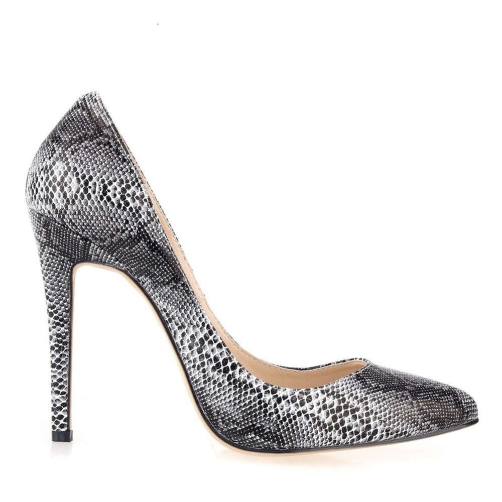 Classic Sexy Pointed Toe High Heels Women Pumps Shoes Faux Snake Print Wedding Party Pattern Shoe 302-1Pa