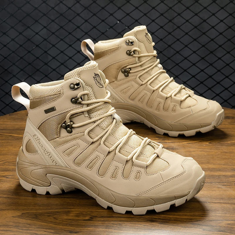 Mens Outdoor Hiking Boots Desert Combat Tactical Male Winter Shoes Men Ankle Work Safety Big Size 3946 240612