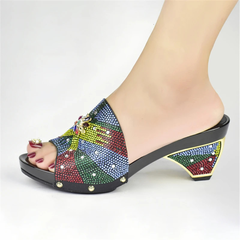 Latest Orange African Women Wedding Shoe Woman Ladies Pumps Women Shoes Fashion Party Wedding Shoes Decorated with Rhinestone 240613