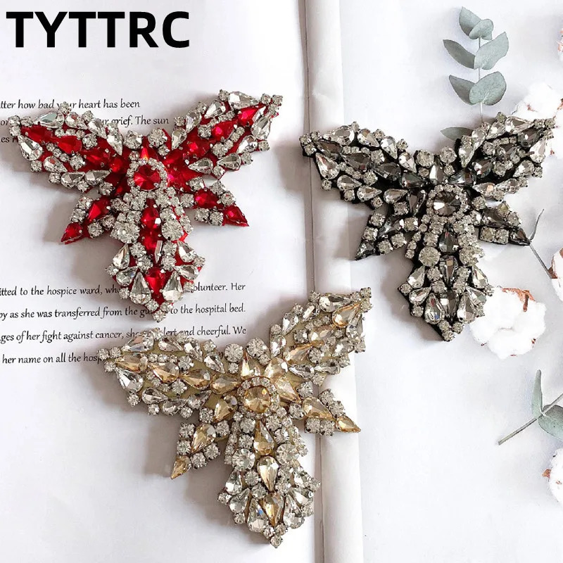 1PC Shoes Flower High Heels Flats Slipper Decorations For Marry Glass Crystal Rhinestone Bridal Wedding Party Shoes Accessories 240613