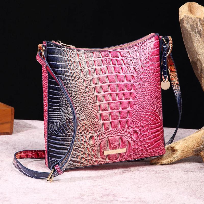 Free Shipping Shoulder Bags Fashion Gradient Crocodile Pattern Crossbody Designer Women Bag Pu Leather Classic Small Tote Female Designer Bag Luxury B