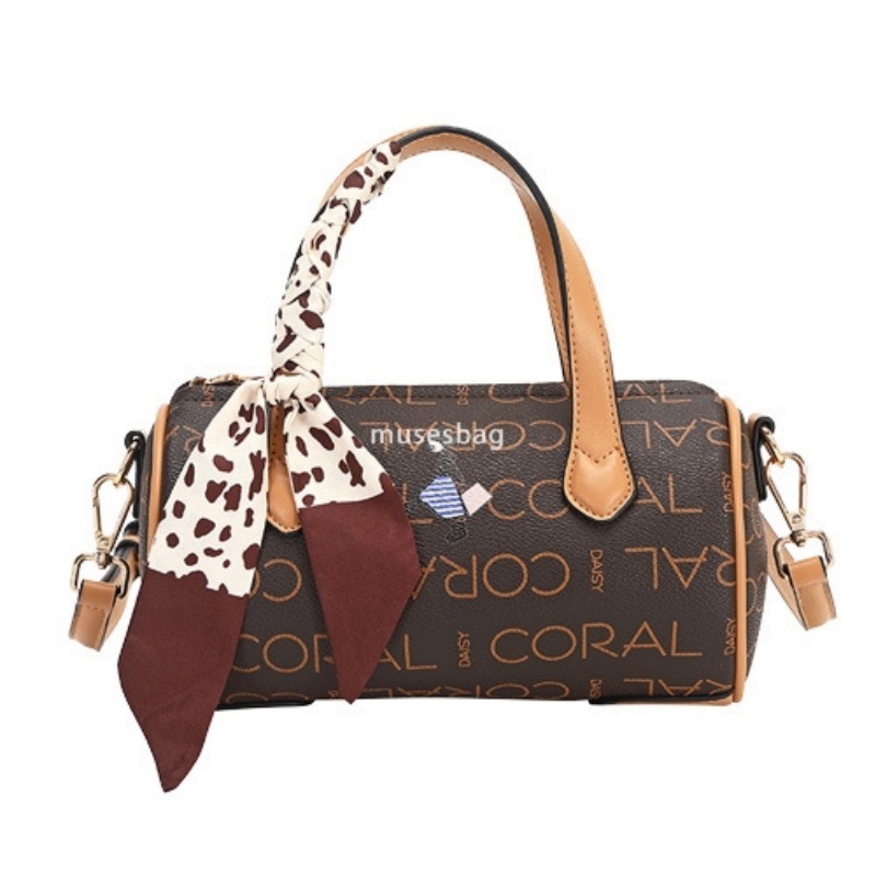 High end and atmospheric bag women's new scarf handbag fashionable retro large capacity printed shoulder bag crossbody pillow bag