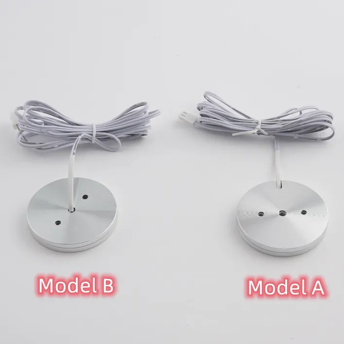 Under Cabinet Lamp 2W DC12V Aluminum LED PUCK LIGHT for Bedroom Closet Showcase Wardrobe Cupboard Bookcase Nightlights LL