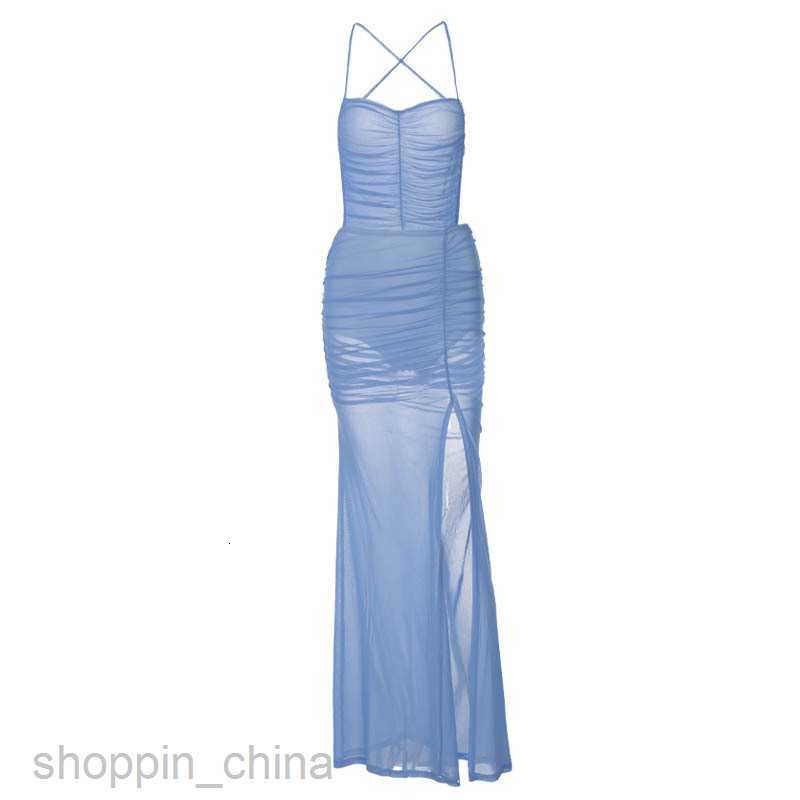 Basic Casual Women Dresses Spring Women's Wear Solid Color Open Back Dress Hanging Straps