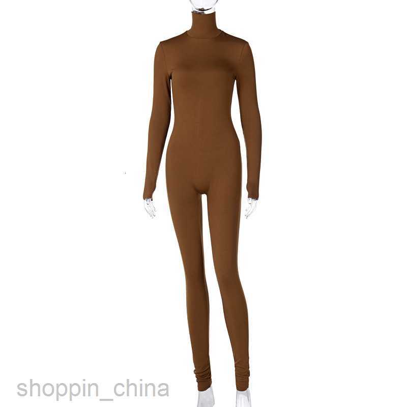 Women's Jumpsuits Rompers Women's autumn and winter new solid tight sports body-building jumpsuit children