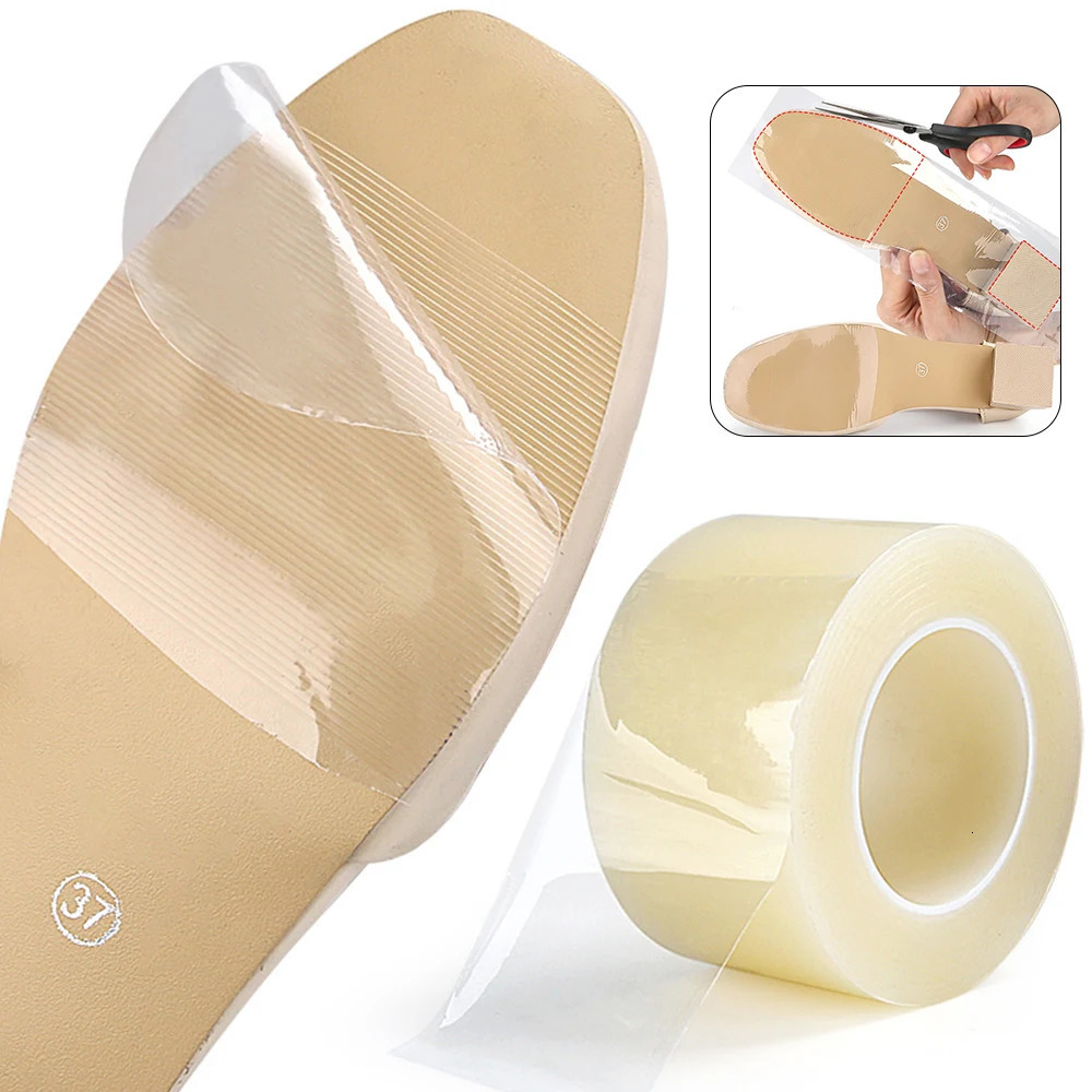 Transparent Sole Protective Sticker Anti-fouling Self-adhesive High Heel Sole Tape Anti-slip Clear Self-cutting Shoe Accessories 240613