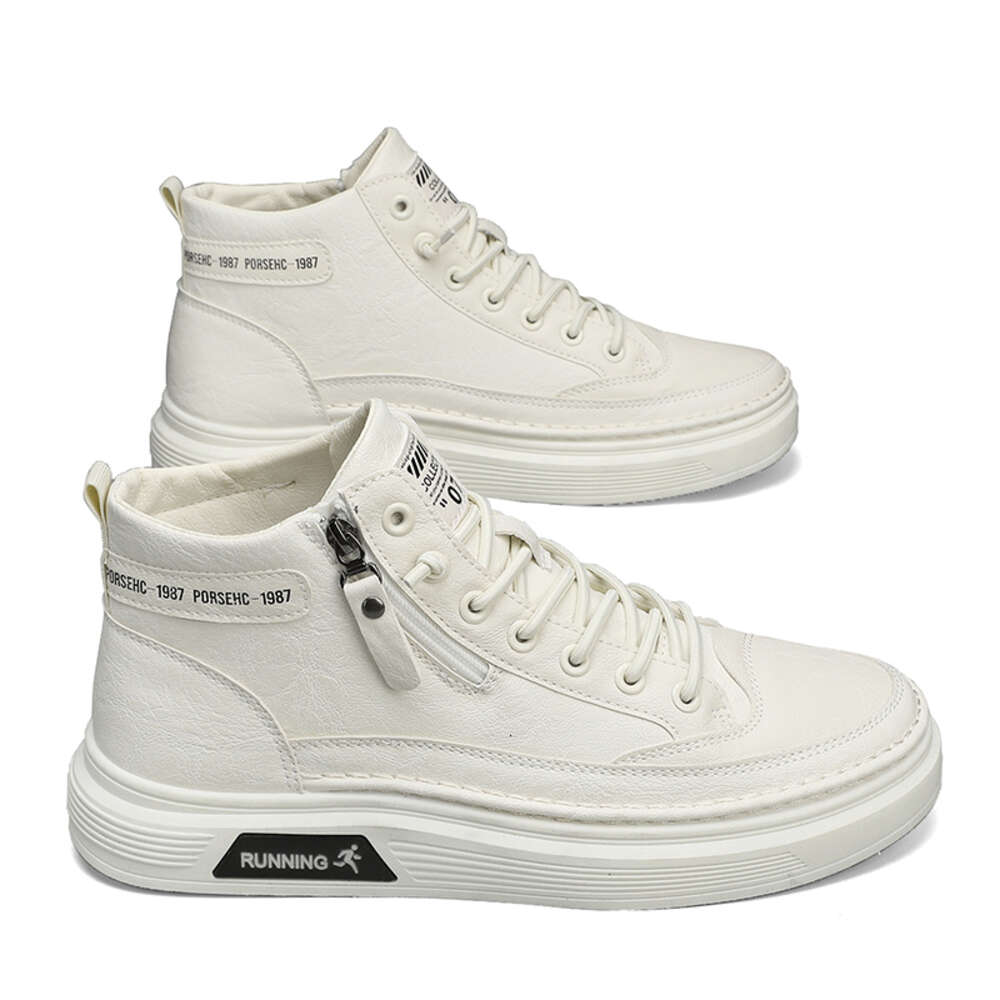 Men's Quality Leather Running Shoes Waterproof Anti-Slip Hard-Wearing Breathable Summer Spring Skateboard Sneakers