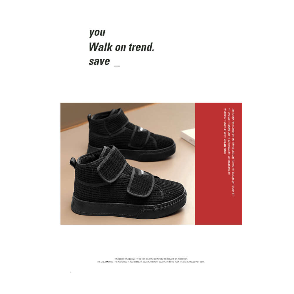 246 Special Offer Shop Autumn Winter Corduroy Mid Top Men's Boots and Cotton Shoes