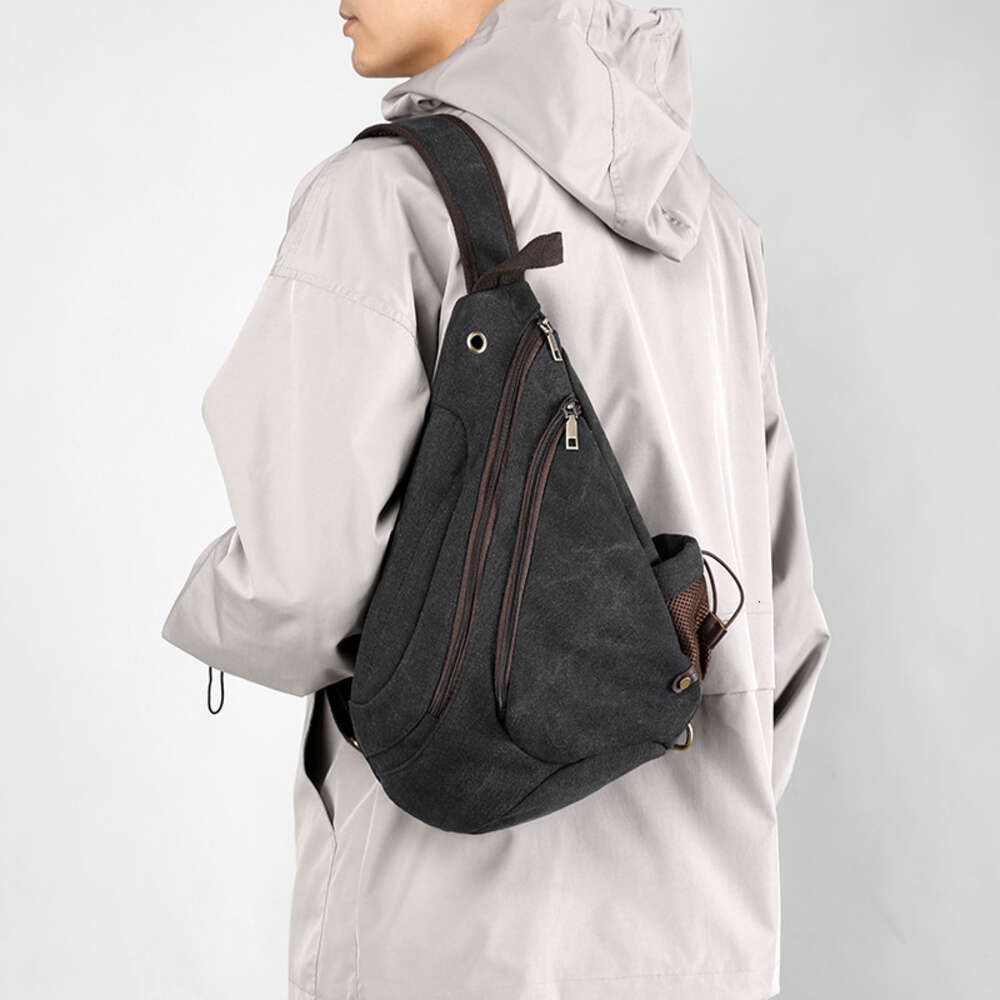 style Functional crossbody for men's fashion label single shoulder bag, multifunctional cycling backpack, large capacity canvas bag H6.13#35 ddmy