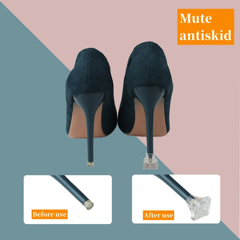 Heel Protector Cover For High Heel Women Mute Shock Absorbing Increased Anti Slip Wear Resistant Heel Cover Shoe Accessories 240613
