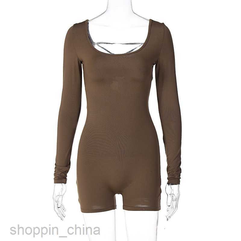 Women's Tracksuits Wind Women's Autumn New Long Sleeve U-Neck Lace Up Open Back Waist Hip Lift Sports Yoga Jumpsuit Sets