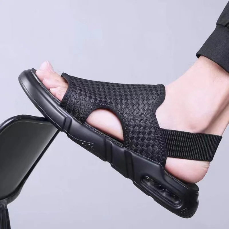 Mens Shoes Outdoor Breathable Comfort Slip on Plus Size Open Shoes Casual Men Sandals Summer Shoes Sandal Sandalias 240612