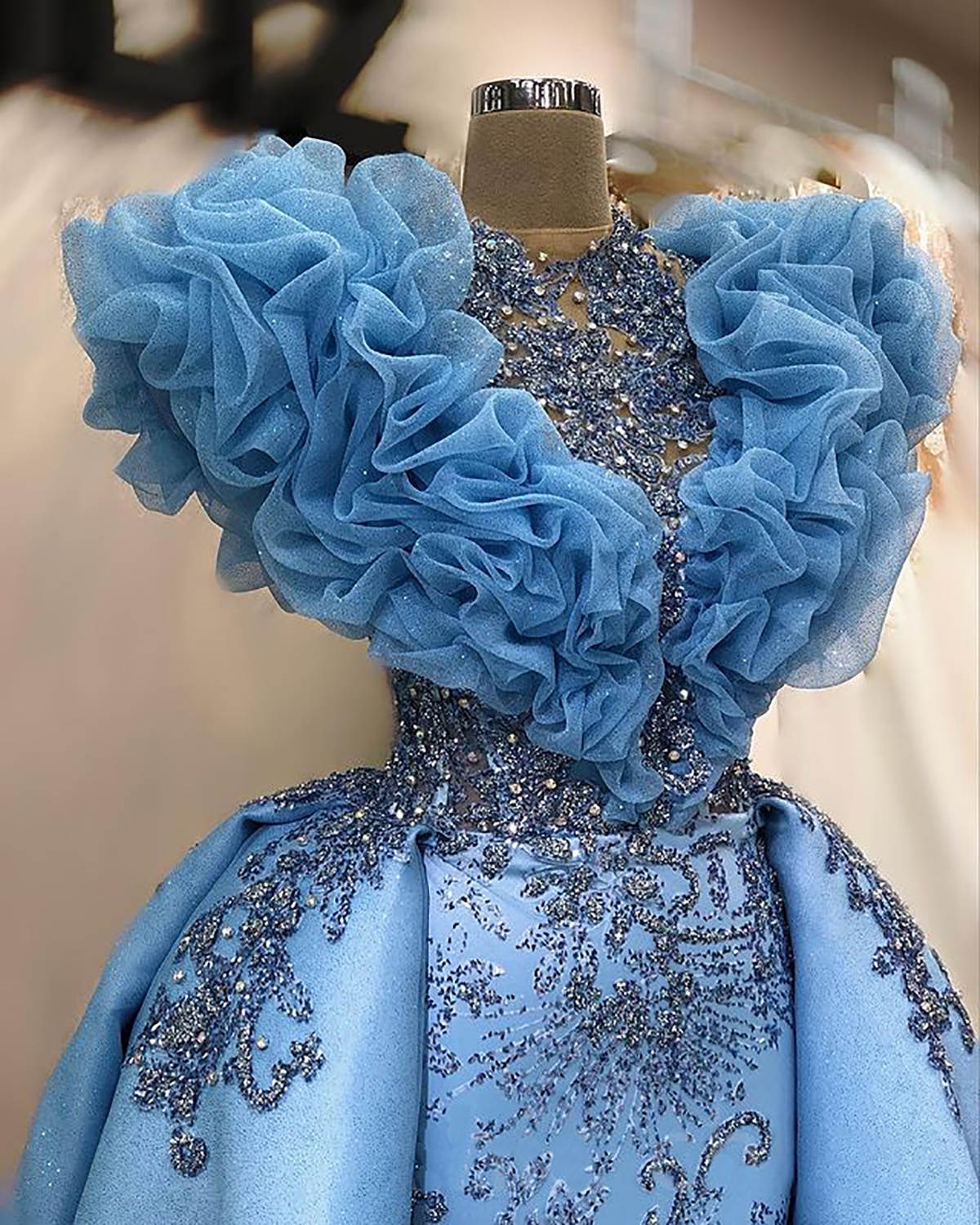 Prom Vintage Evening Gowns With Detachable Train Beading Sequins Rhie Custom Made Party Dresses Vestidos De Noche 6660306