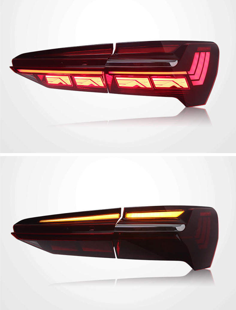 5pcs/set Taillight Assembly for AUDI A6L C8 2019-2024 Modified Horch Version Dynamic Through-type Driving Flow Turning Taillight