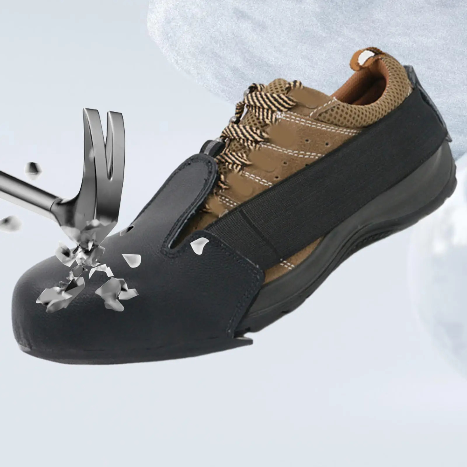 Toe Cap Safety Overshoes Universal Toe Work Shoe Cover Shoe Cap Workplace Anti Smash Cover Anti Smashing PU Leather Shoes Covers 240613