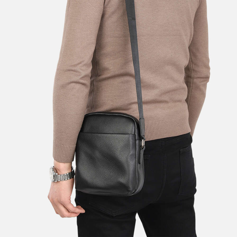 minimalist New and fashionable leather with large capacity men's shoulder bag, top layer cowhide crossbody bag H6.13#63 ddmythur