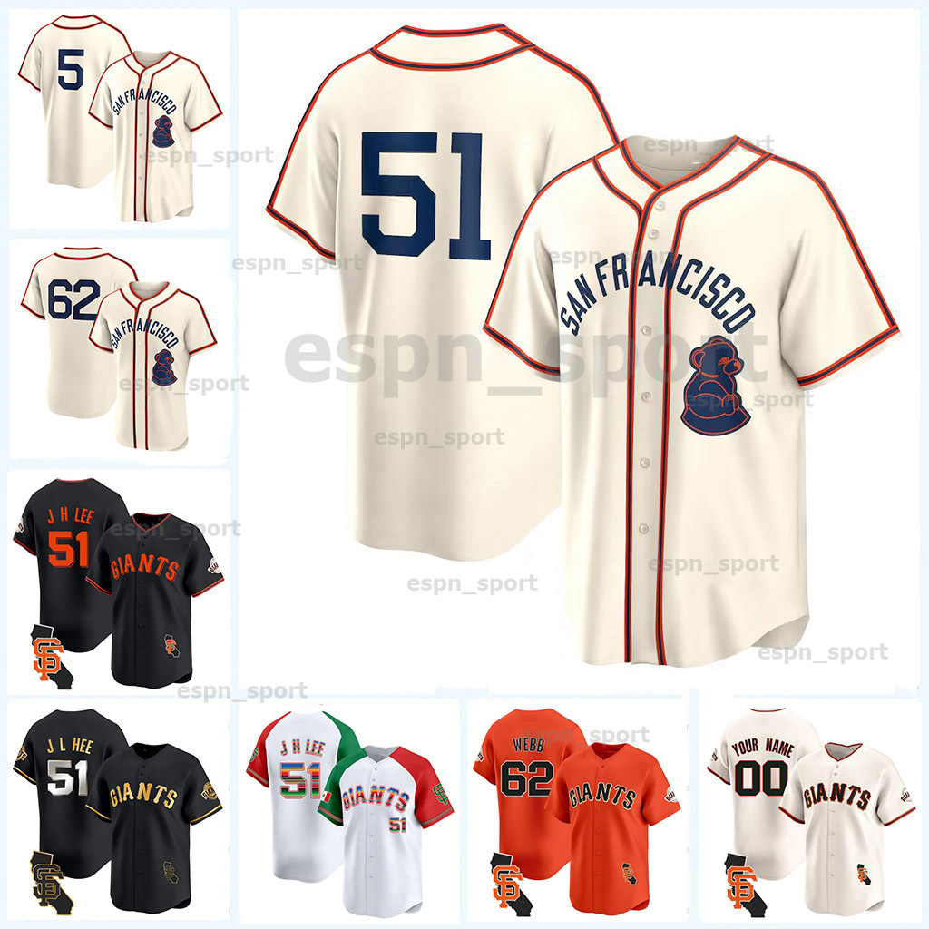 Jung Hoo Lee Baseball Jersey Matt Chapman 2024 Rickwood Classic Giants Jerseys Logan Webb Blake Snell Camilo Doval LaMonte Wade Jr. Jorge Soler Buster Posey Bonds
