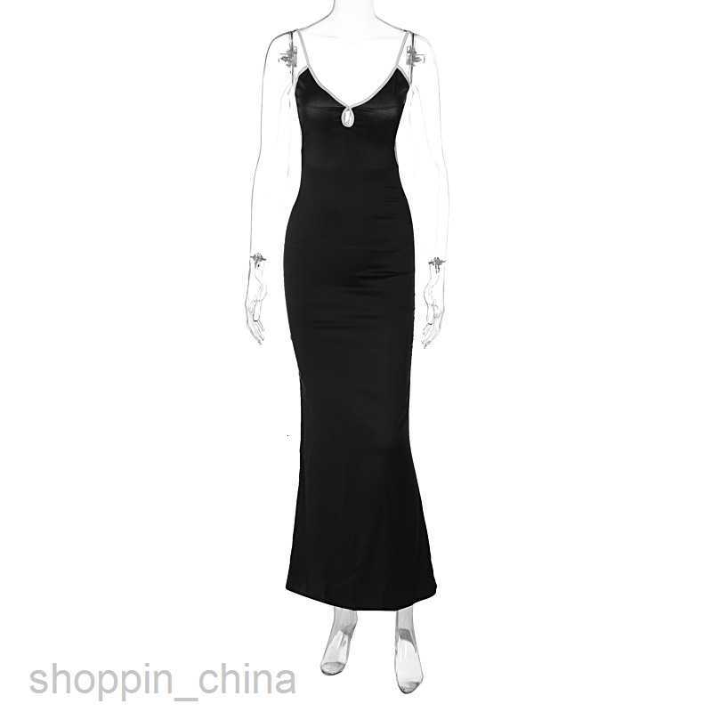 Basic Casual Women Dresses Women's Spring New Solid Color Sexy Strap Lace Open Back Long Dress Slim Dress for Women