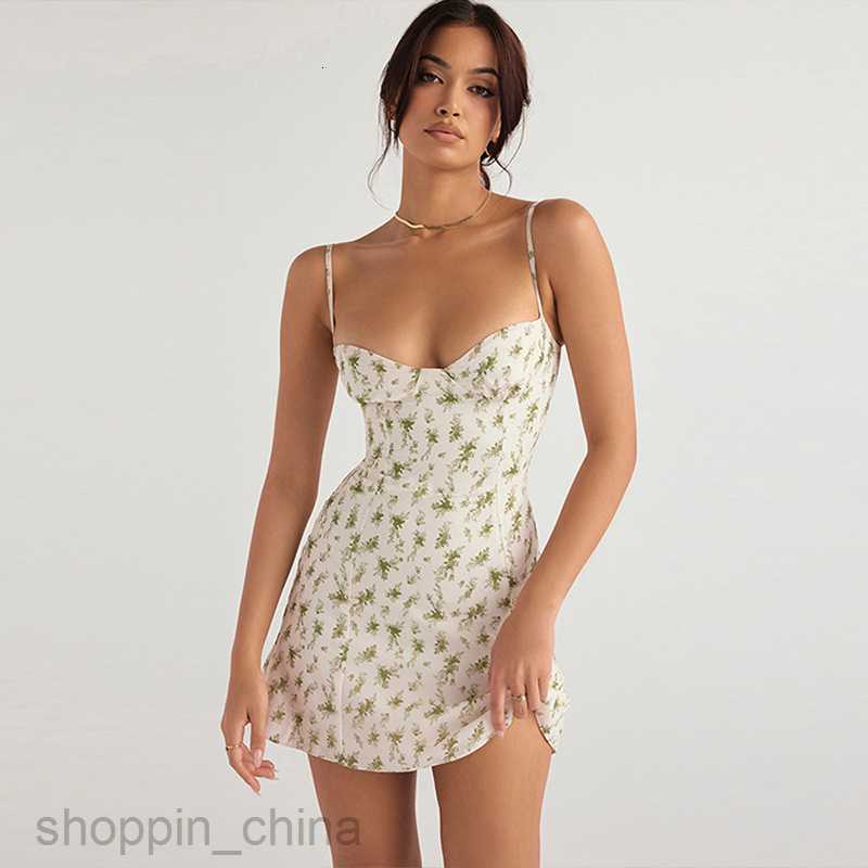 Basic Casual Women Dresses Spring Top New Small Flower Short Skirt Suspended Dress for Women