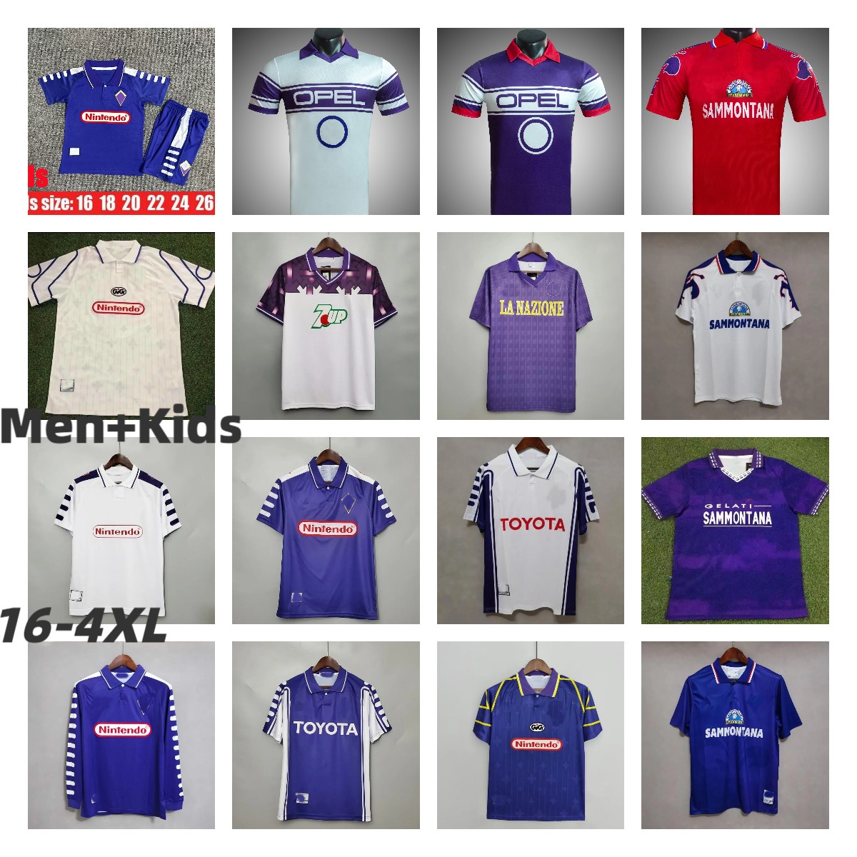 FiorentinaS Retro Soccer Jerseys EDMUNDO BATISTUTA 1979 1980 Home away Football Shirts RUI COSTA WITSEL Camisas de Futebol 89 90 91 92 93 94 95 96 97 98 99 00 short sleeve
