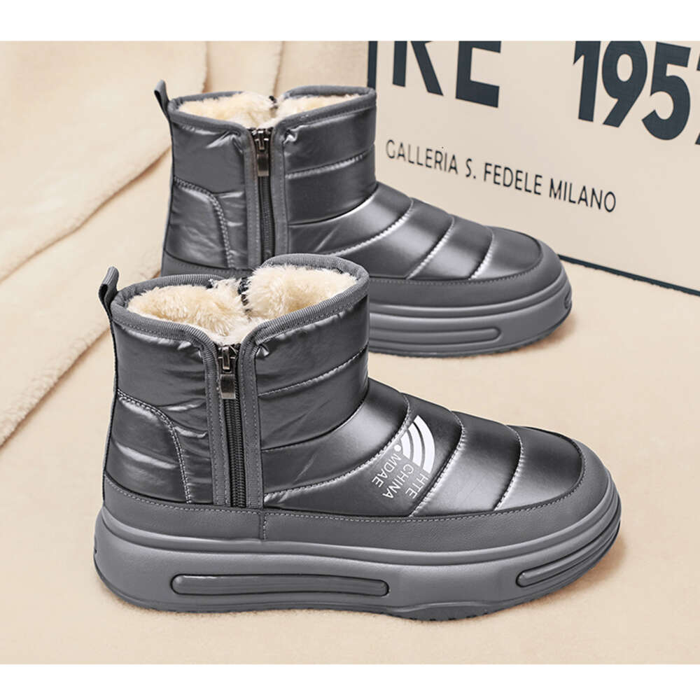 197 Winter Mid Top Northeast Snow Men's Boots Cotton Shoes at Special Offer Store