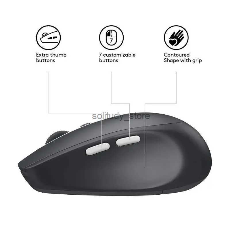 Mice Top M590 Wireless Mute Bluetooth Mouse 2.4GHz Unifying Dual Mode 1000 DPI Multi-Device Optical Silent Mouse Office PC Mice Q240613
