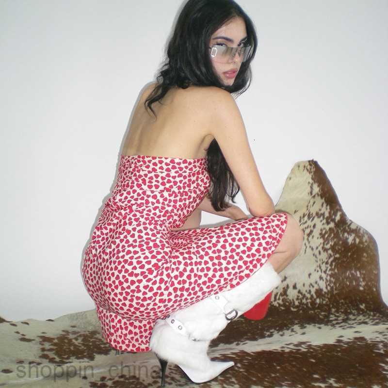 Basic Casual Dresses Fashionable new sexy off shoulder strapless patchwork bow irregular split floral dress