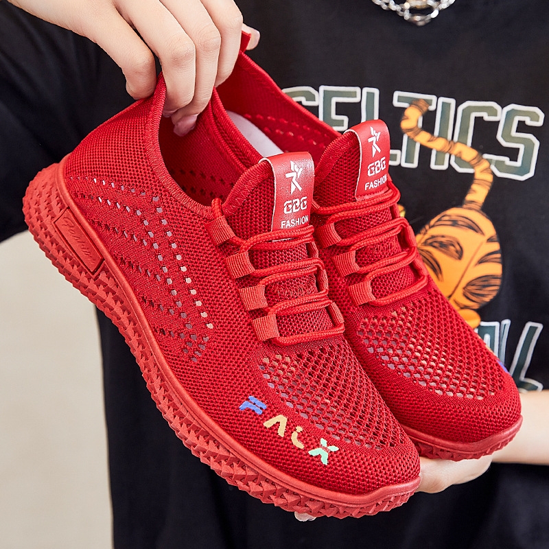 Summer New Ddmysports Breathable Mesh Sneakers Fly Weave Single Soft Bottom Cloth Shoes Women Outdoor