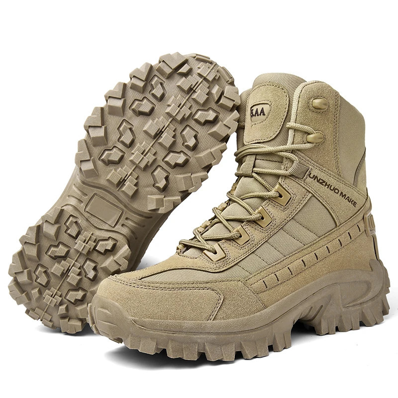 Mens Desert Combat Boots Outdoor Nonslip Tactical Hiking Ankle Hunting Shoes Work Safty Men Botines Zapatos 240612