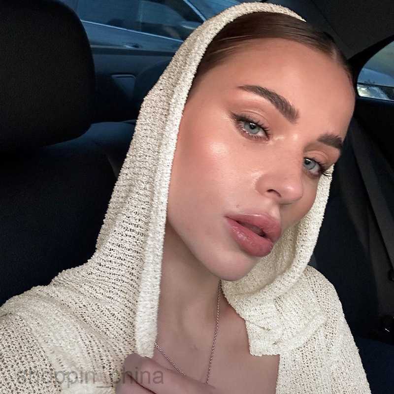 Basic Casual Women Dresses New hooded fashion item women's solid color loose long sleeved sexy and slightly transparent street style dress