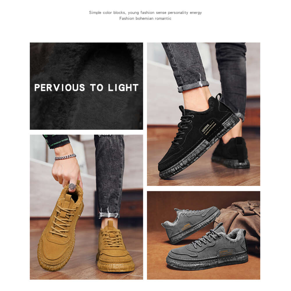 201 Winter leather men's cotton shoes, and boots at a discount store