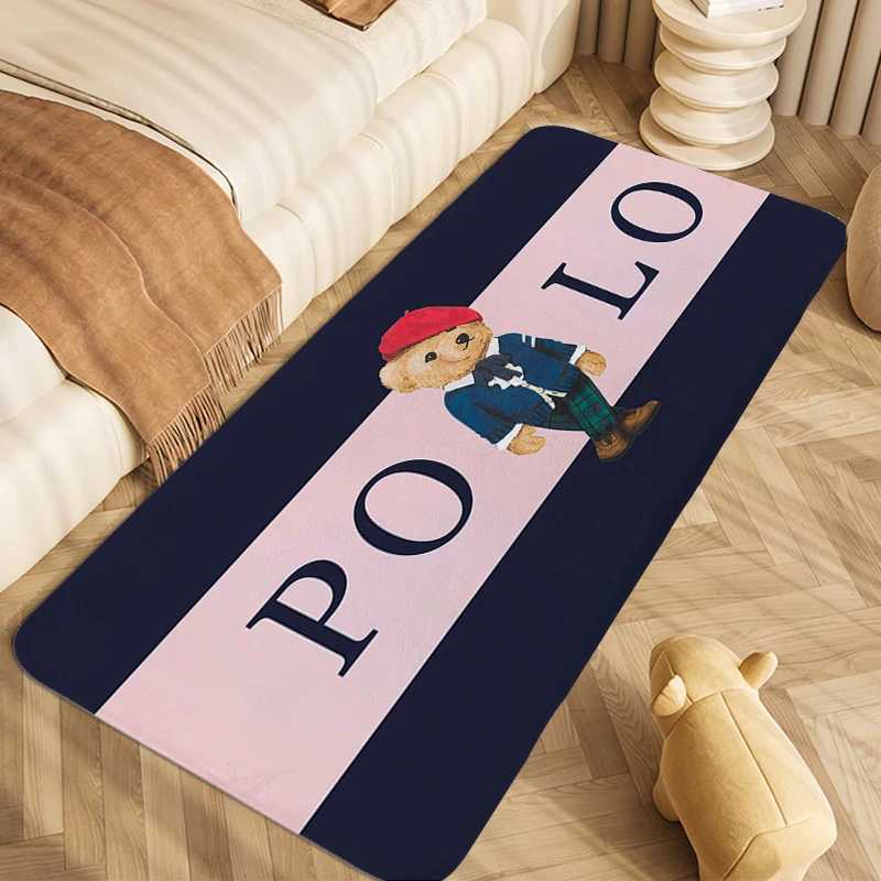 Carpets Foot Mat P-Polo Rug for Bedroom Useful Things for Home Hallway Sleeping Room Floor Carpet Washable Non-slip Kitchen Rug Bathmat J241128