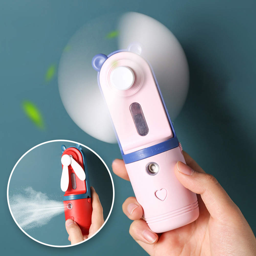 2022 Facial Steamer Water Spray Fan Face Skin Care Products Moist Beauty Devices Handheld Cooling Facial Sprayer Korean Cosmetic